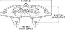 Load image into Gallery viewer, WILWOOD CALIPER,FSLI4,1.38,1.25 ROTOR,BLACK
