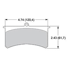 Polymatrix B Pad Set For Superlite Caliper With Cotter Key