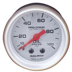 Ultra-Lite 2-1/16 Oil Pressure Gauge 0-100psi